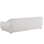 Divano in Tessuto Bianco Resistente con Struttura in Legno Massello