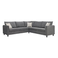 91-inch Modern L-shaped Upholstered Sectional Sofa with Three Pillows - 91W x 91D x 33.5H