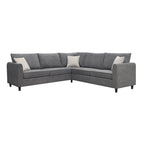 91-inch Modern L-shaped Upholstered Sectional Sofa with Three Pillows - 91W x 91D x 33.5H
