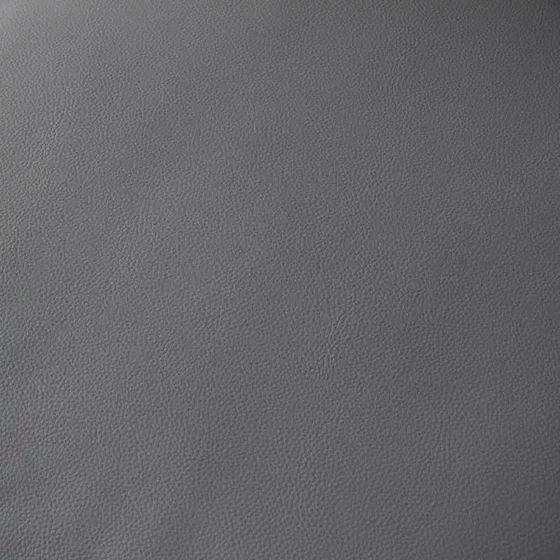 Divano moderno a L da 104,5 pollici con rivestimento in pelle tecnica e pouf convertibile, grigio scuro