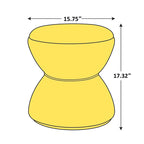 Pouf Djembe Boucle Imbottito con Base Girevole, Sgabello Girevole da Trucco per Soggiorno, Cabina Armadio (Set da 2)