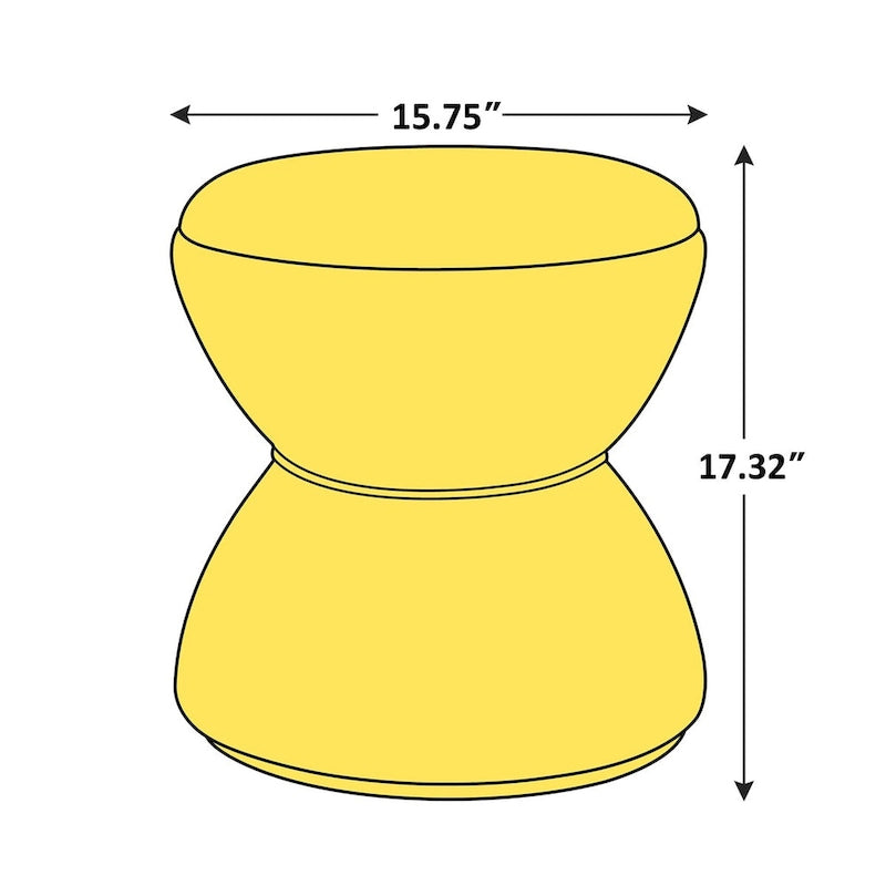 Pouf Djembe Boucle Imbottito con Base Girevole, Sgabello Girevole da Trucco per Soggiorno, Cabina Armadio (Set da 2)