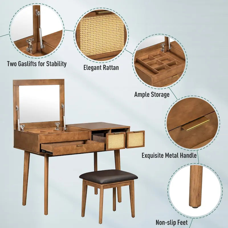 Set da trucco classico in legno