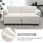 Canapé modulable convertible avec pouf