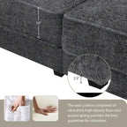 Canapé modulable convertible avec pouf