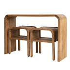 Tavolo in legno con bordo a cascata e 2 tavolini a incastro - 45.0L x 14.0W x 30.0H