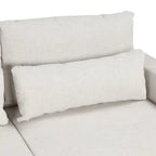 Canapé d'angle modulaire en forme de L de 92,9 po de largeur avec coussins et 3 oreillers