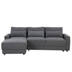 Canapé d'angle modulaire en forme de L de 92,9 po de largeur avec coussins et 3 oreillers
