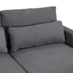 Canapé d'angle modulaire en forme de L de 92,9 po de largeur avec coussins et 3 oreillers