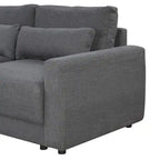 Canapé d'angle modulaire en forme de L de 92,9 po de largeur avec coussins et 3 oreillers