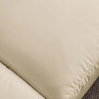 Divano angolare contemporaneo in pelle tecnica, chaise longue reversibile, beige