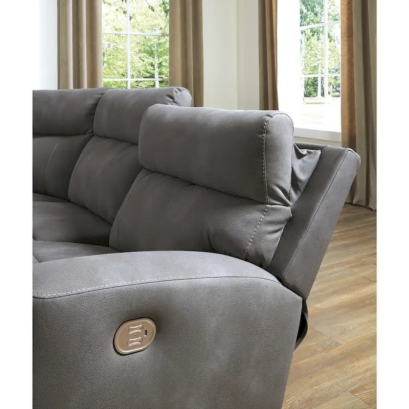 Signature Design by Ashley Canapé d'angle inclinable électrique 5 places Next-Gen DuraPella - 105.5W x 104.5D x 42H