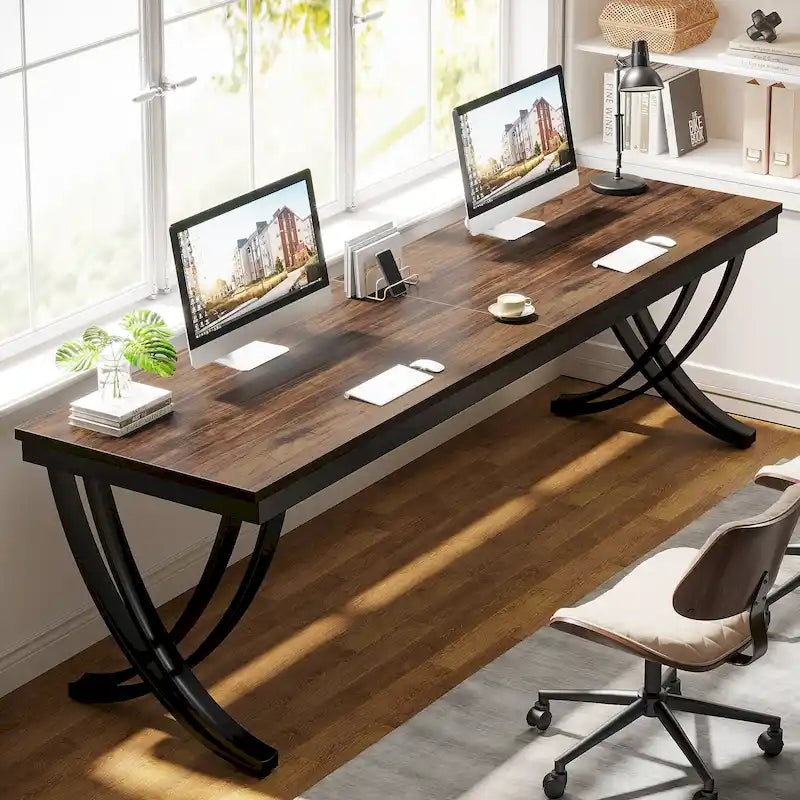 Scrivania per computer da 78 pollici per l'ufficio domestico, tavolo rettangolare per sala studio
