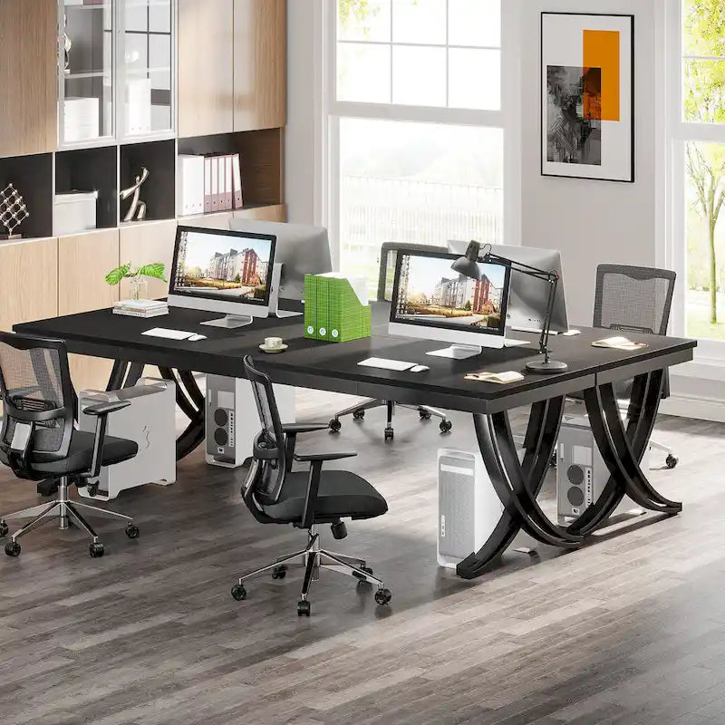 Scrivania per computer da 78 pollici per l'ufficio domestico, tavolo rettangolare per sala studio