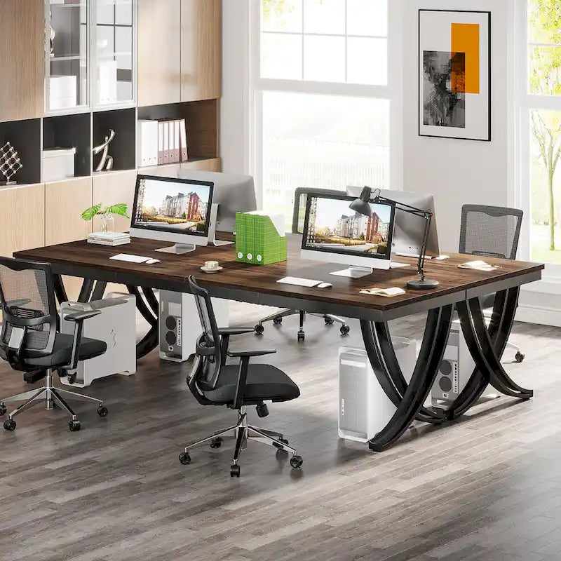 Scrivania per computer da 78 pollici per l'ufficio domestico, tavolo rettangolare per sala studio