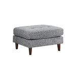 Divano sezionale Ryle 104 pollici con chaise longue e pouf, 2 cuscini, tessuto grigio