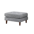 Divano sezionale Ryle 104 pollici con chaise longue e pouf, 2 cuscini, tessuto grigio