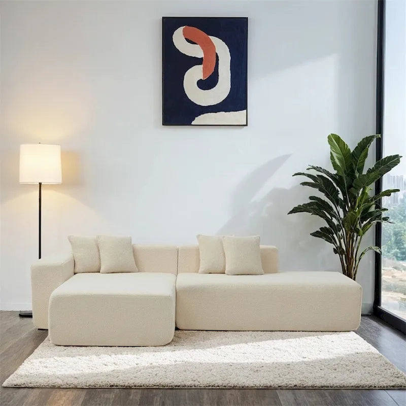 Modular Sectional Couch,Modern L-Shape Sectional Sofa w/Chaise Lounge