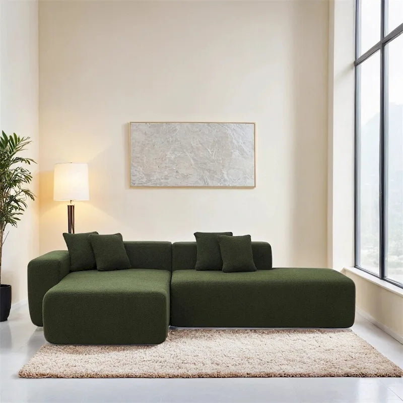 Divano componibile modulare, divano componibile moderno a L con chaise longue