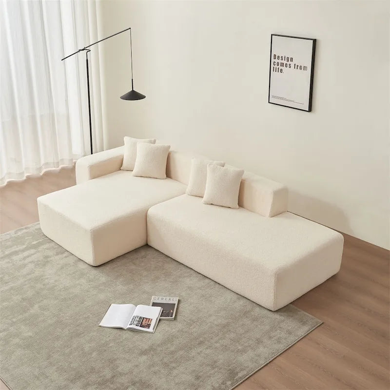 Divano componibile modulare, divano componibile moderno a L con chaise longue