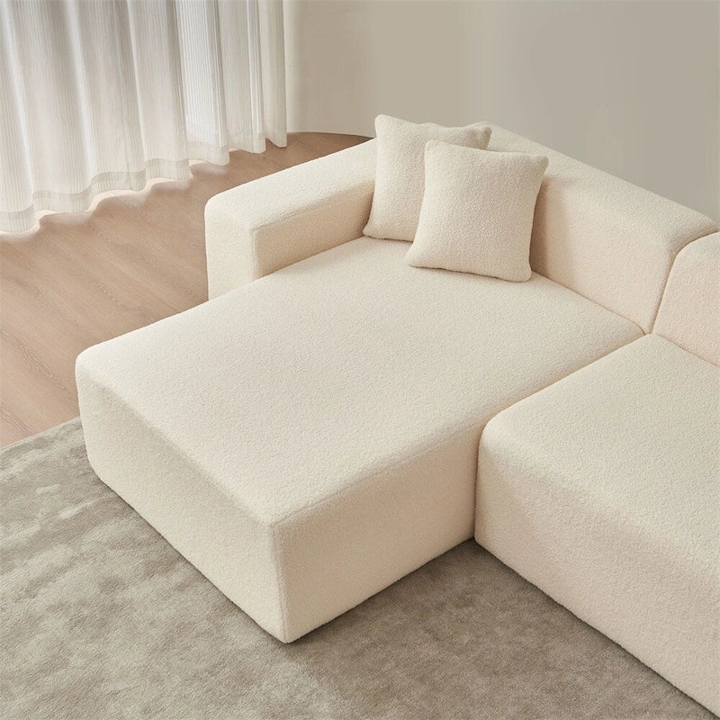 Divano componibile modulare, divano componibile moderno a L con chaise longue