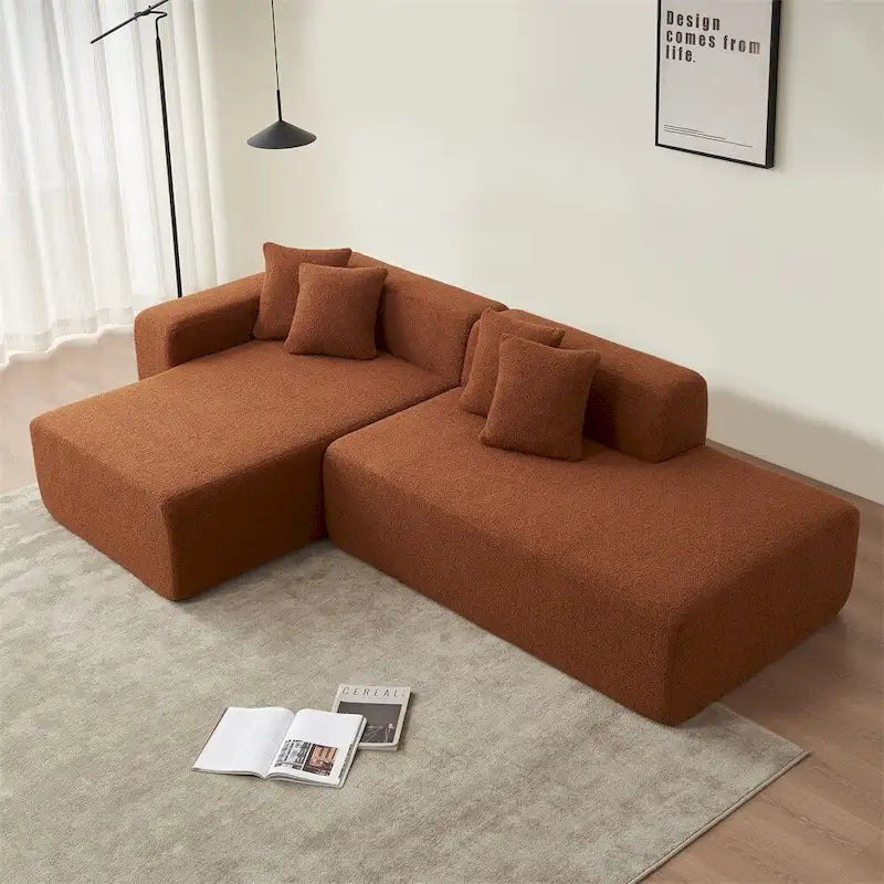 Divano componibile modulare, divano componibile moderno a L con chaise longue
