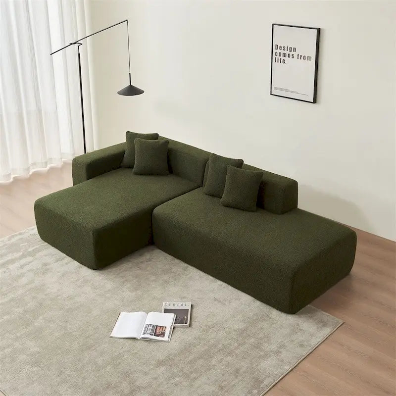 Divano componibile modulare, divano componibile moderno a L con chaise longue