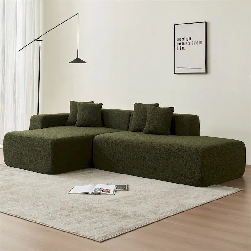 Divano componibile modulare, divano componibile moderno a L con chaise longue