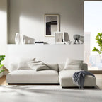 Divano componibile a 2 pezzi Solace in tessuto imbottito con chaise longue