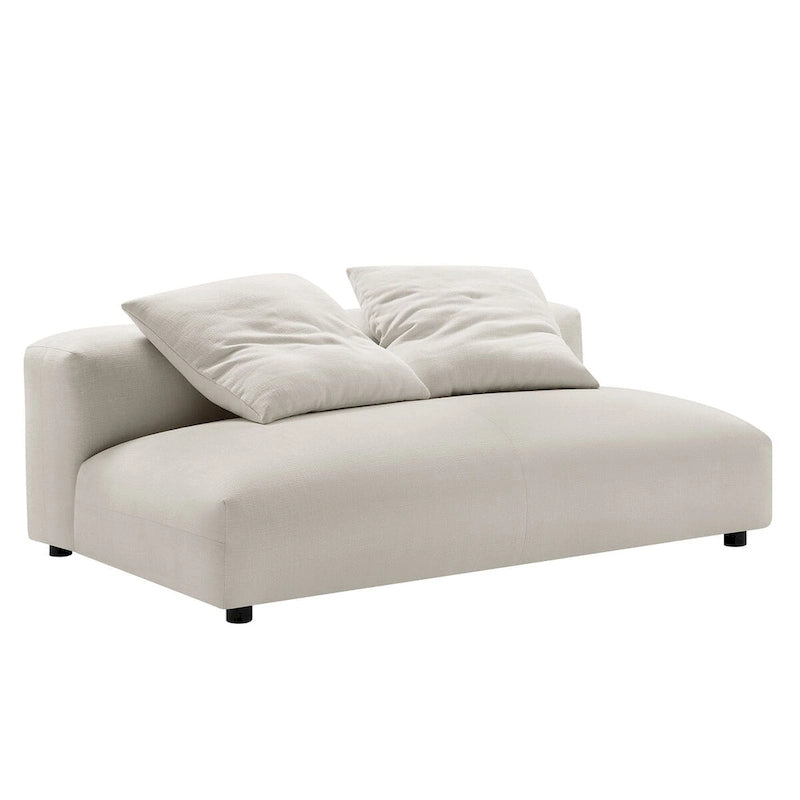 Divano componibile a 2 pezzi Solace in tessuto imbottito con chaise longue
