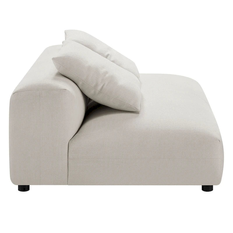 Divano componibile a 2 pezzi Solace in tessuto imbottito con chaise longue