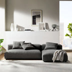 Divano componibile a 2 pezzi Solace in tessuto imbottito con chaise longue