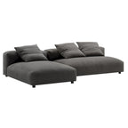 Divano componibile a 2 pezzi Solace in tessuto imbottito con chaise longue