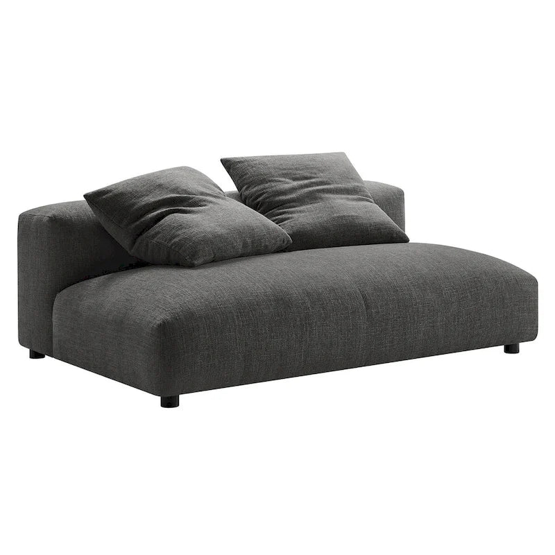 Divano componibile a 2 pezzi Solace in tessuto imbottito con chaise longue