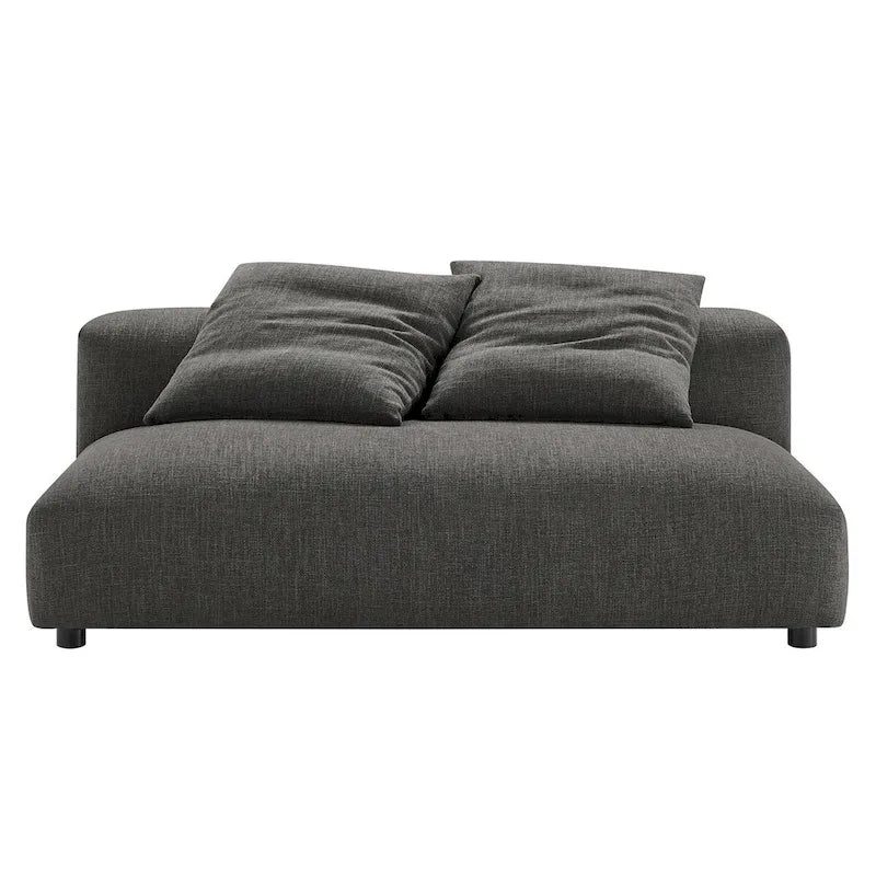 Divano componibile a 2 pezzi Solace in tessuto imbottito con chaise longue