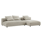 Divano componibile a 2 pezzi Solace in tessuto imbottito con chaise longue
