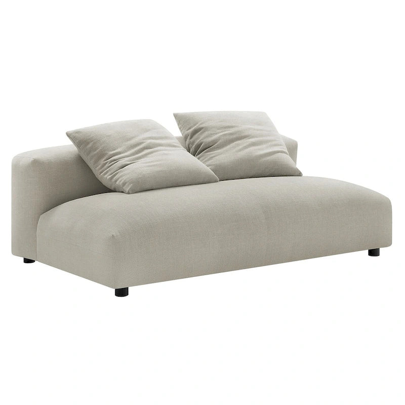 Divano componibile a 2 pezzi Solace in tessuto imbottito con chaise longue