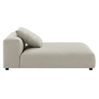 Divano componibile a 2 pezzi Solace in tessuto imbottito con chaise longue