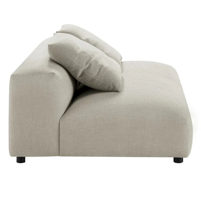 Divano componibile a 2 pezzi Solace in tessuto imbottito con chaise longue