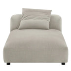 Divano componibile a 2 pezzi Solace in tessuto imbottito con chaise longue