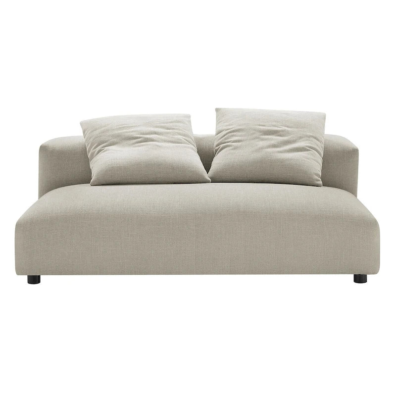 Divano componibile a 2 pezzi Solace in tessuto imbottito con chaise longue