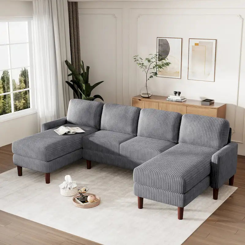 Divano combinato a forma di U