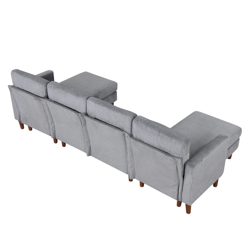Divano combinato a forma di U