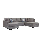 Sectionnel en U American Furniture Classics Graphite Modèle A414V6-K2 avec 4 coussins décoratifs