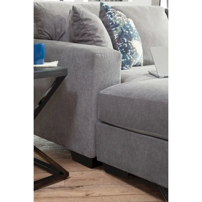 Sectionnel en U American Furniture Classics Graphite Modèle A414V6-K2 avec 4 coussins décoratifs