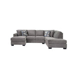 Sectionnel en U American Furniture Classics Graphite Modèle A414V6-K2 avec 4 coussins décoratifs