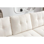 Divano letto angolare reversibile 77, a forma di L, 2 posti con chaise longue e contenitore per soggiorno