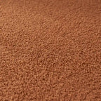 Divano Sezionale Angolare a 5 Posti, Tessuto Sherpa, Comfort Supremo, Arancione