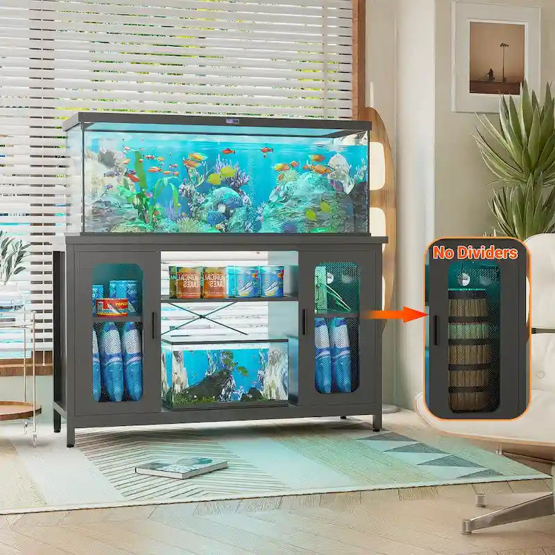 Supporto per terrario Supporto per acquario con prese di corrente e luce LED