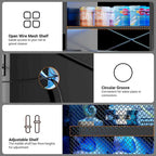 Supporto per terrario Supporto per acquario con prese di corrente e luce LED